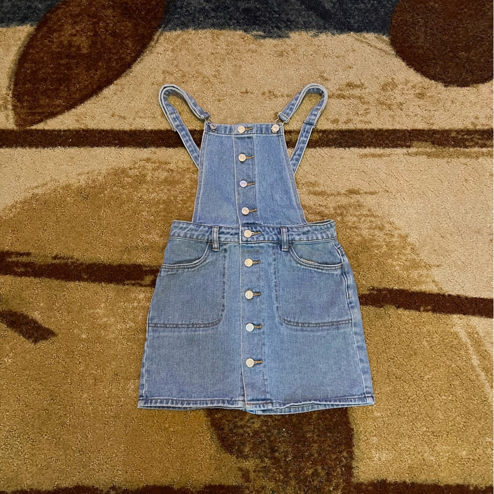 Pacsun denim overall skirt